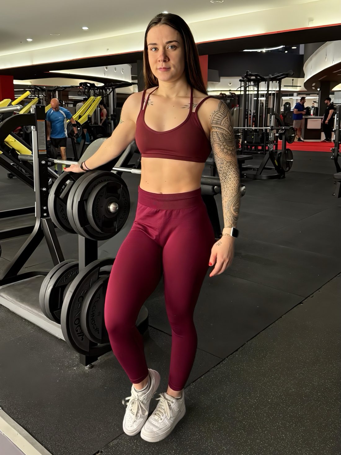 Erola al empezar a entrenar con Pol